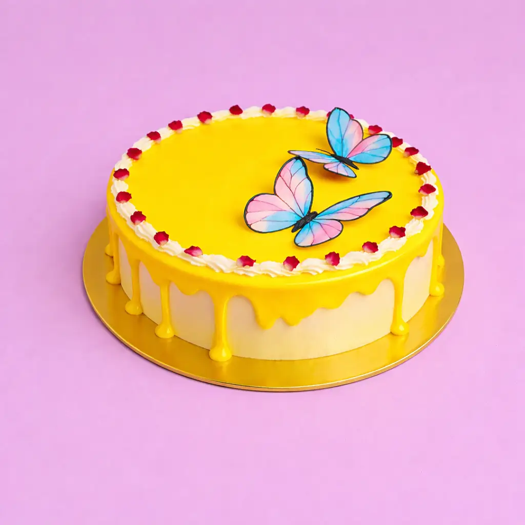Mango Strawberry Birthday Cake DP